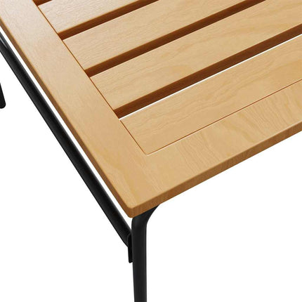 Trädgårdsbord 2 st brunt och svart stål
