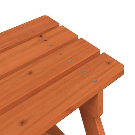 Picknickbord med parasoll för 4 barn massivt granträ