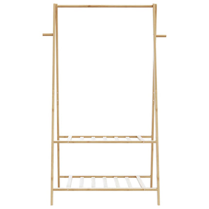 Klädställ med hyllor 96x45,5x150,5 cm bambu