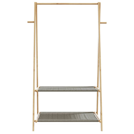 Klädställ med hyllor 96x45,5x150,5 cm bambu