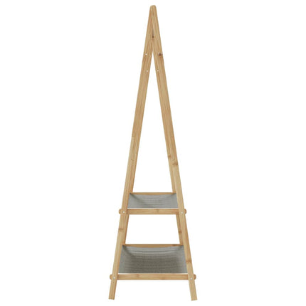 Klädställ med hyllor 96x45,5x150,5 cm bambu