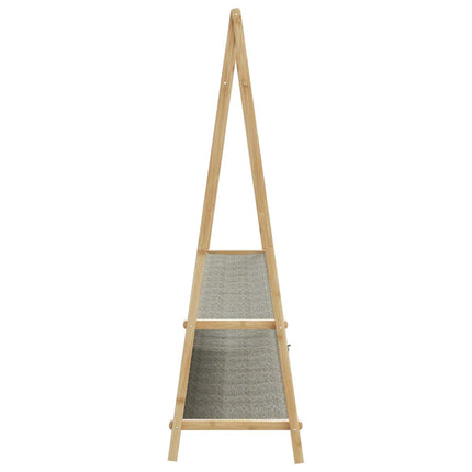 Klädställ med hyllor 132x45,5x150,5 cm bambu