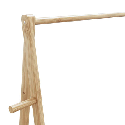 Klädställ med hyllor 132x45,5x150,5 cm bambu