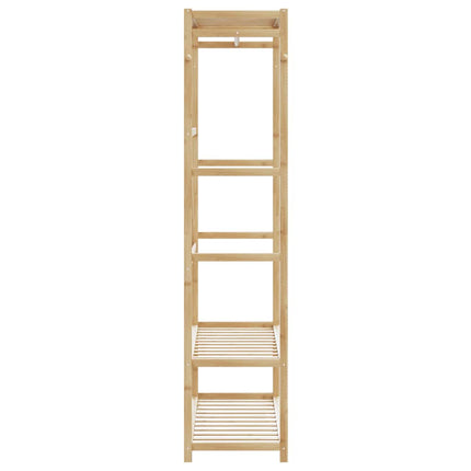 Klädställ med hyllor 110x40x175 cm bambu