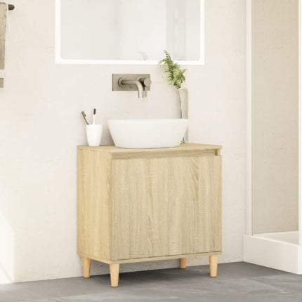 Tvättställsskåp sonoma-ek 58x33x60 cm konstruerat trä