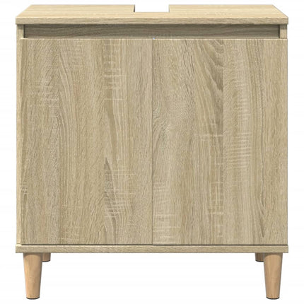 Tvättställsskåp sonoma-ek 58x33x60 cm konstruerat trä