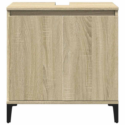 Tvättställsskåp sonoma-ek 58x33x60 cm konstruerat trä