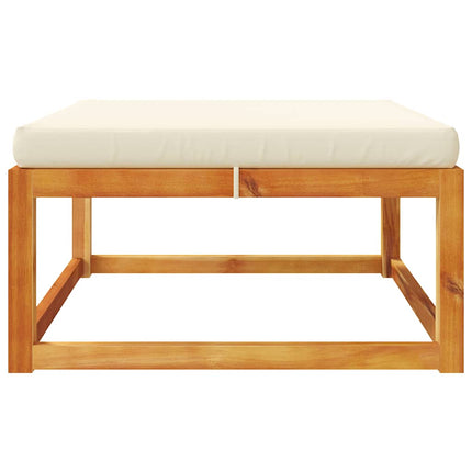 Fotpall för trädgården 65x65x29 cm massivt akaciaträ