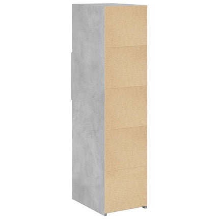 Högskåp betonggrå 30x42,5x124 cm konstruerat trä