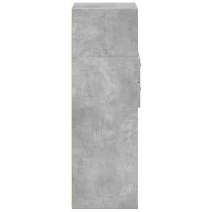 Högskåp betonggrå 40x42,5x124 cm konstruerat trä