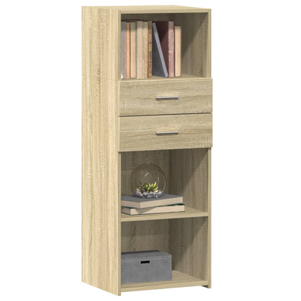 Högskåp sonoma-ek 45x42,5x124 cm konstruerat trä