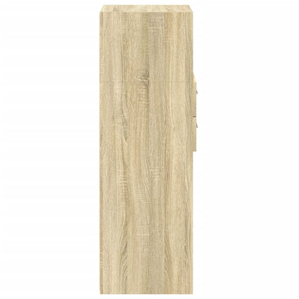 Högskåp sonoma-ek 45x42,5x124 cm konstruerat trä