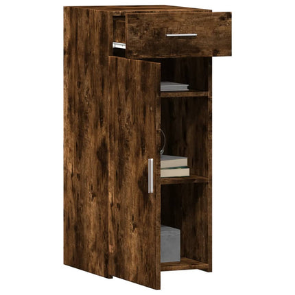 Skänk rökfärgad ek 40x42,5x93 cm konstruerat trä