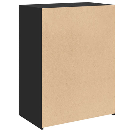 Skänk svart 70x41x93 cm konstruerat trä