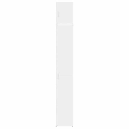 Förvaringsskåp smalt vit 30x42,5x225 cm konstruerat trä