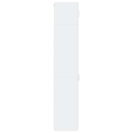 Förvaringsskåp smalt vit 30x42,5x225 cm konstruerat trä
