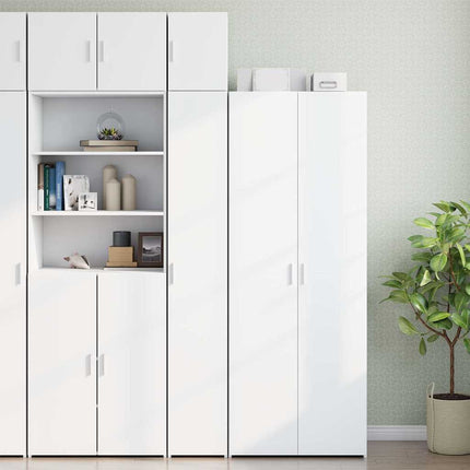 Förvaringsskåp smalt vit 30x42,5x225 cm konstruerat trä