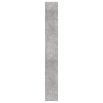 Förvaringsskåp smalt betonggrå 30x42,5x225 cm konstruerat trä