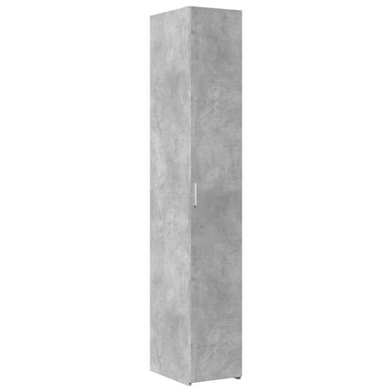 Förvaringsskåp smalt betonggrå 30x42,5x225 cm konstruerat trä