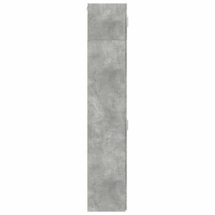 Förvaringsskåp smalt betonggrå 30x42,5x225 cm konstruerat trä