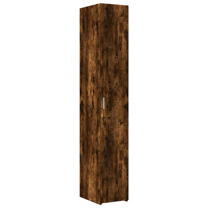 Förvaringsskåp smalt rökfärgad ek 30x42,5x225cm konstruerat trä