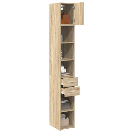 Förvaringsskåp smalt sonoma ek 30x42,5x225 cm konstruerat trä