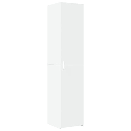 Förvaringsskåp smalt vit 40x42,5x225 cm konstruerat trä