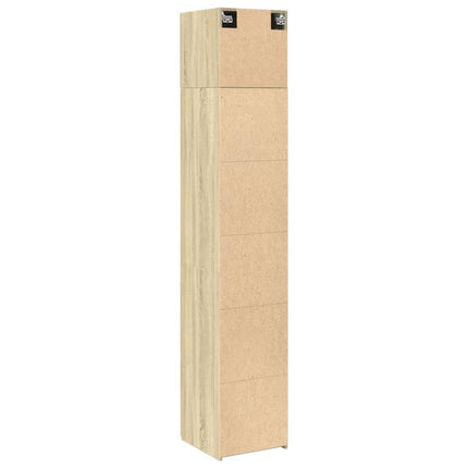 Förvaringsskåp smalt sonoma ek 40x42,5x225 cm konstruerat trä