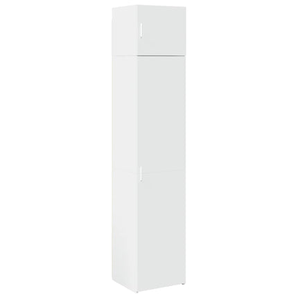 Förvaringsskåp smalt vit 45x42,5x225 cm konstruerat trä