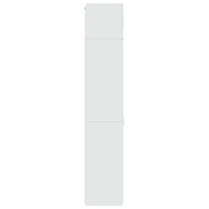 Förvaringsskåp smalt vit 50x42,5x225 cm konstruerat trä