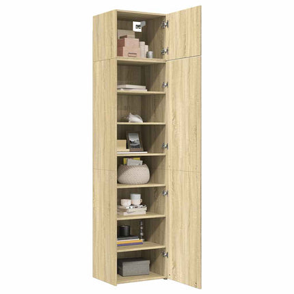 Förvaringsskåp smalt sonoma ek 50x42,5x225 cm konstruerat trä