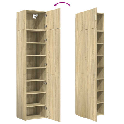 Förvaringsskåp smalt sonoma ek 50x42,5x225 cm konstruerat trä
