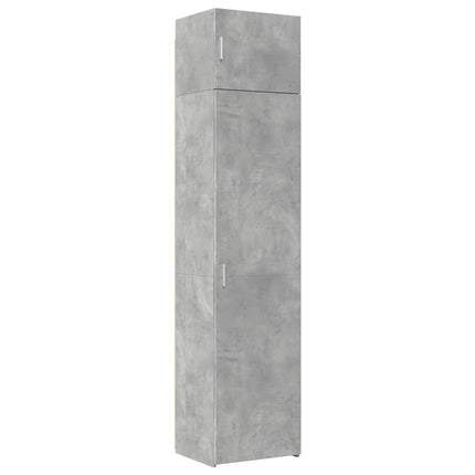 Förvaringsskåp smalt betonggrå 50x42,5x225 cm konstruerat trä