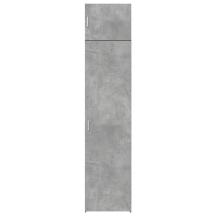 Förvaringsskåp smalt betonggrå 50x42,5x225 cm konstruerat trä