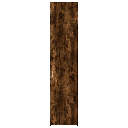 Förvaringsskåp smalt rökfärgad ek 50x42,5x225cm konstruerat trä