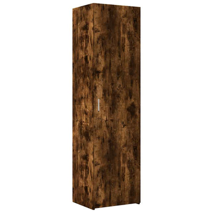 Förvaringsskåp smalt rökfärgad ek 50x42,5x225cm konstruerat trä