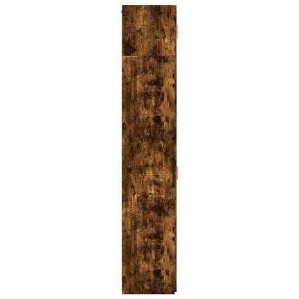 Förvaringsskåp smalt rökfärgad ek 50x42,5x225cm konstruerat trä