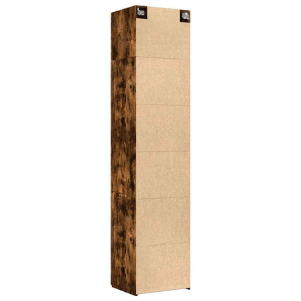 Förvaringsskåp smalt rökfärgad ek 50x42,5x225cm konstruerat trä
