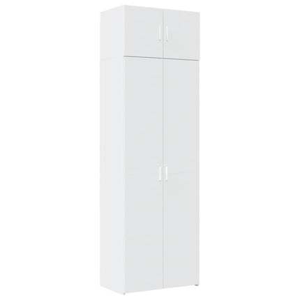 Förvaringsskåp vit 70x42,5x225 cm konstruerat trä