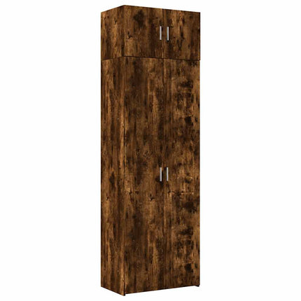 Förvaringsskåp rökfärgad ek 70x42,5x225 cm konstruerat trä