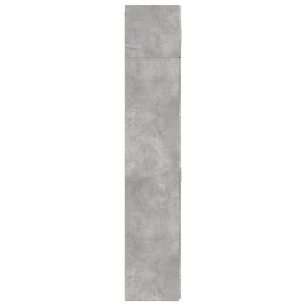 Förvaringsskåp betonggrå 70x42,5x225 cm konstruerat trä