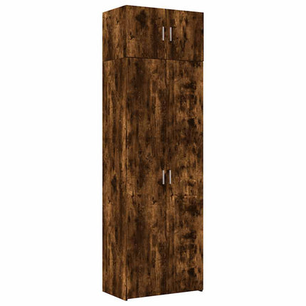 Förvaringsskåp rökfärgad ek 70x42,5x225 cm konstruerat trä