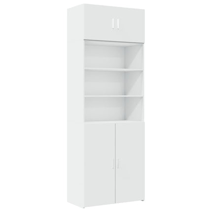 Förvaringsskåp vit 80x42,5x225 cm konstruerat trä