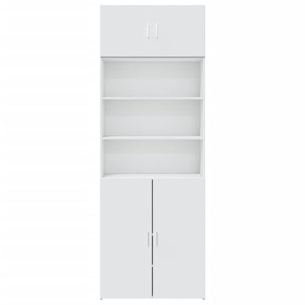 Förvaringsskåp vit 80x42,5x225 cm konstruerat trä