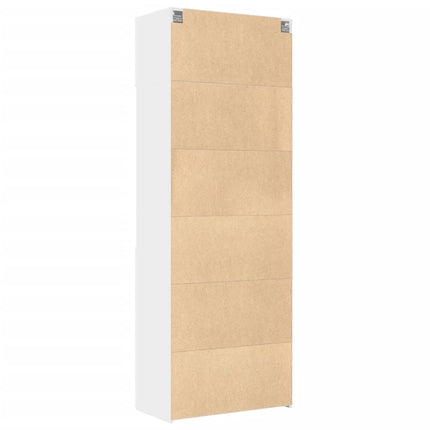 Förvaringsskåp vit 80x42,5x225 cm konstruerat trä