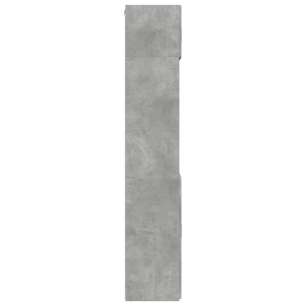 Förvaringsskåp betonggrå 80x42,5x225 cm konstruerat trä