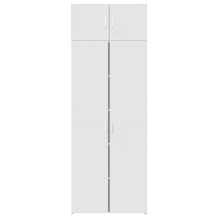 Förvaringsskåp vit 80x42,5x225 cm konstruerat trä