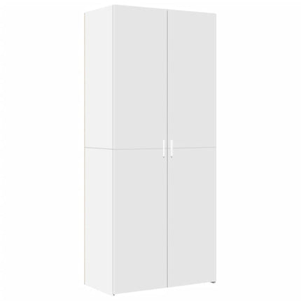 Förvaringsskåp vit 80x42,5x225 cm konstruerat trä