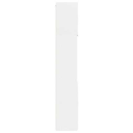 Högskåp vit 80x42,5x249 cm konstruerat trä
