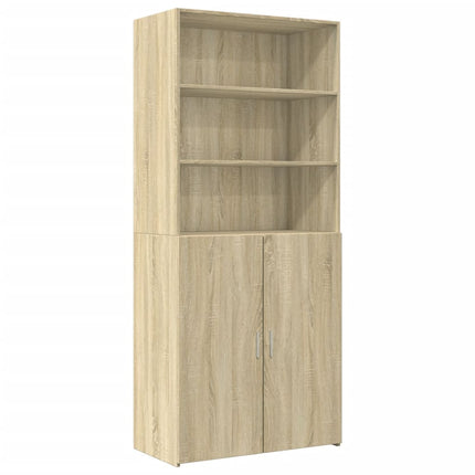 Högskåp sonoma-ek 80x42,5x249 cm konstruerat trä